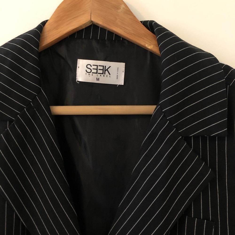 PINSTRIPE BLAZER VEST - Picture 3 of 5